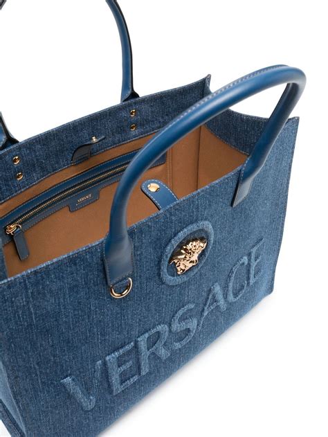 versace denim tote